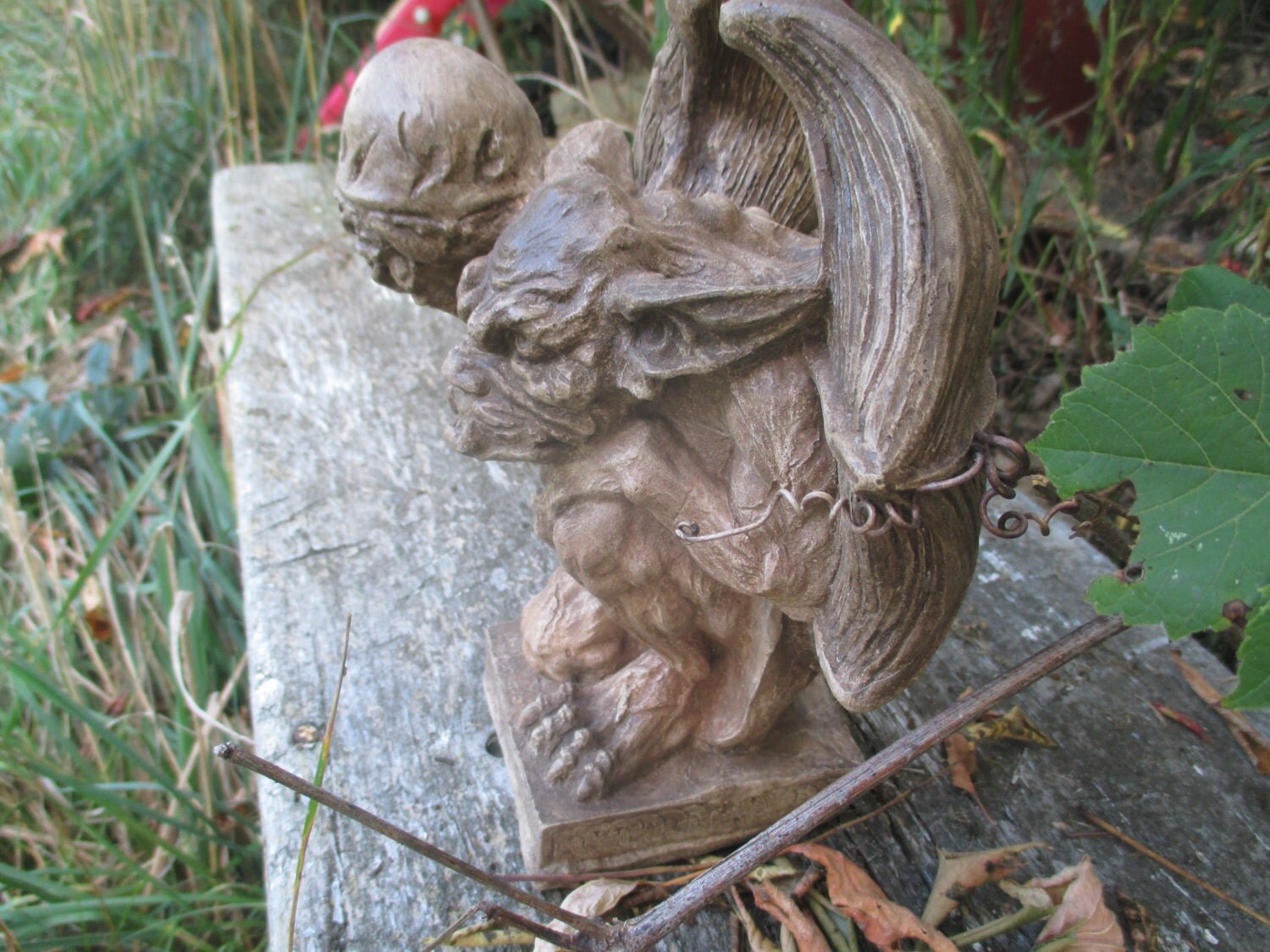 Medieval Guardian Gargoyle Statue by ConcreteDesignStudio on Etsy