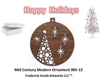 965-12 Mid Century Modern Christmas Ornament