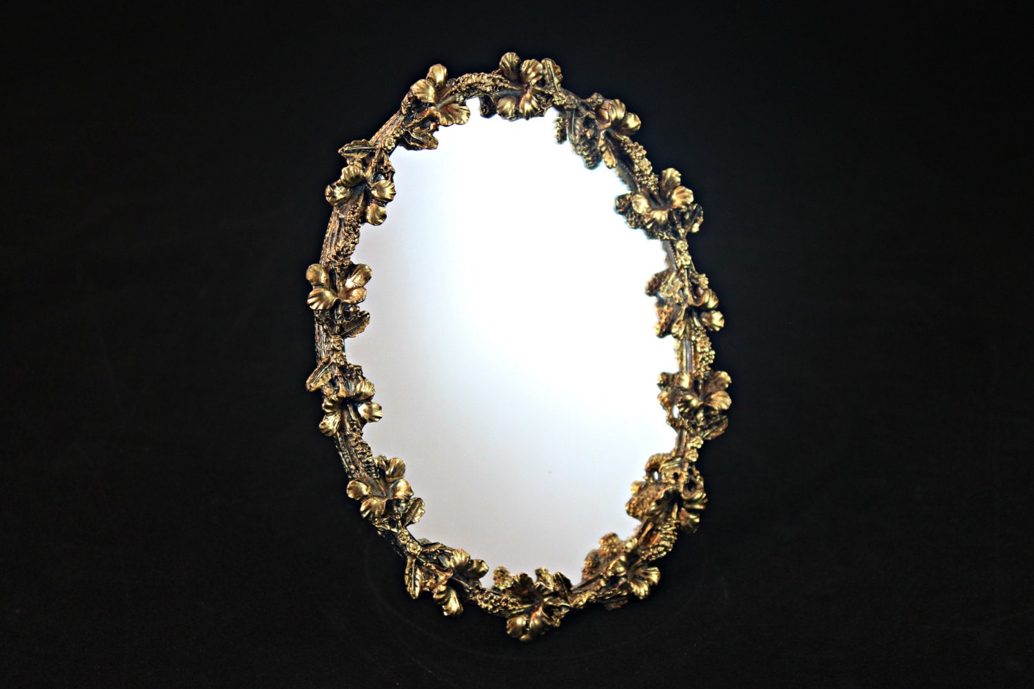 Vintage Gold Standing Mirror Gold Filigree Mirror Gold