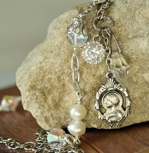 Religious Catholic jewelry Catholic by FifteenMagpieLane on Etsy