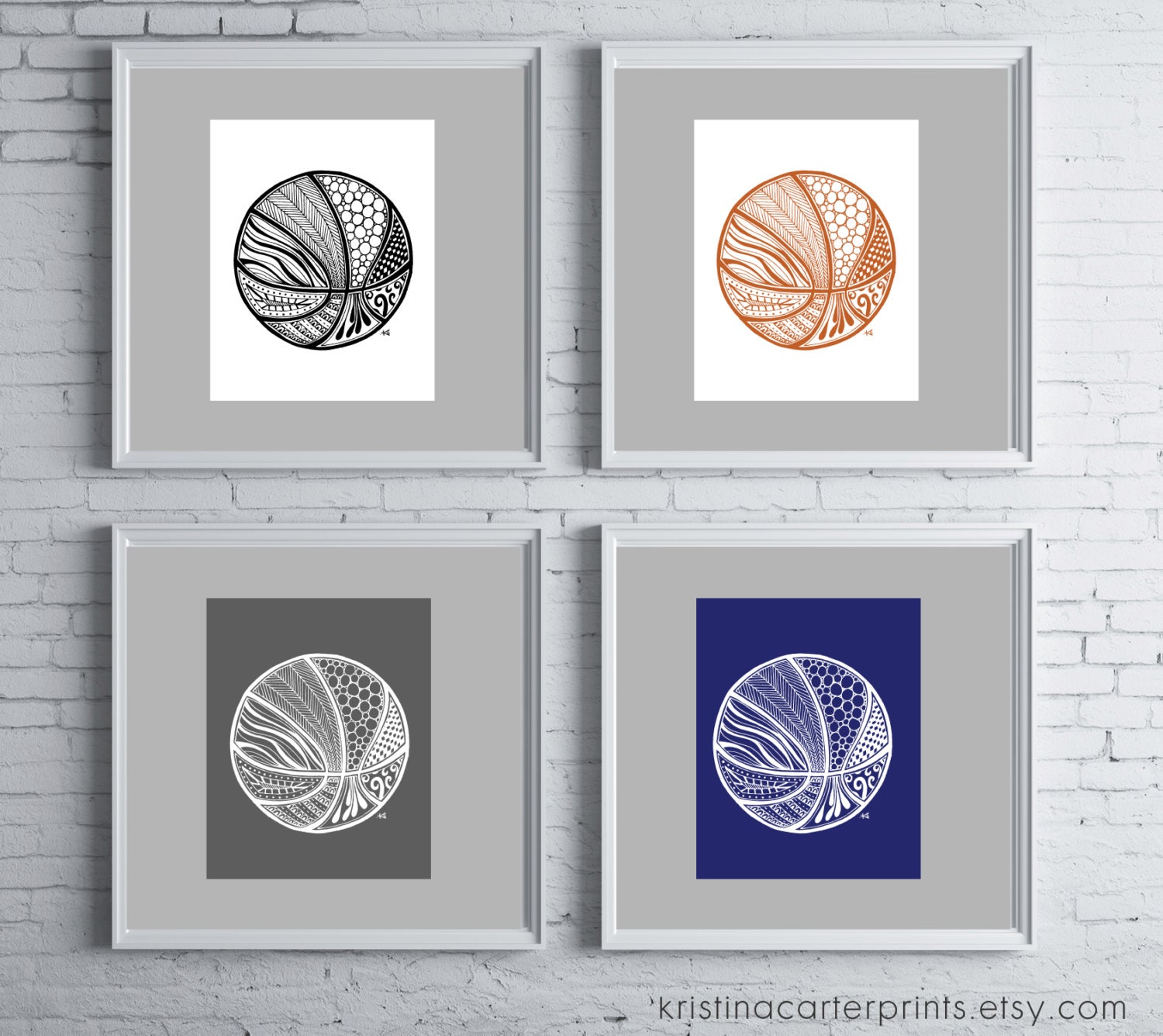 basketball art prints zentangle sketch sports themed art