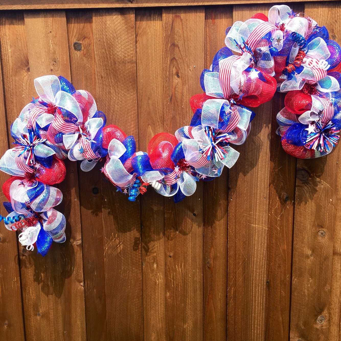 Fourth of july garland Patriotic garland Stars n by ChicAffair