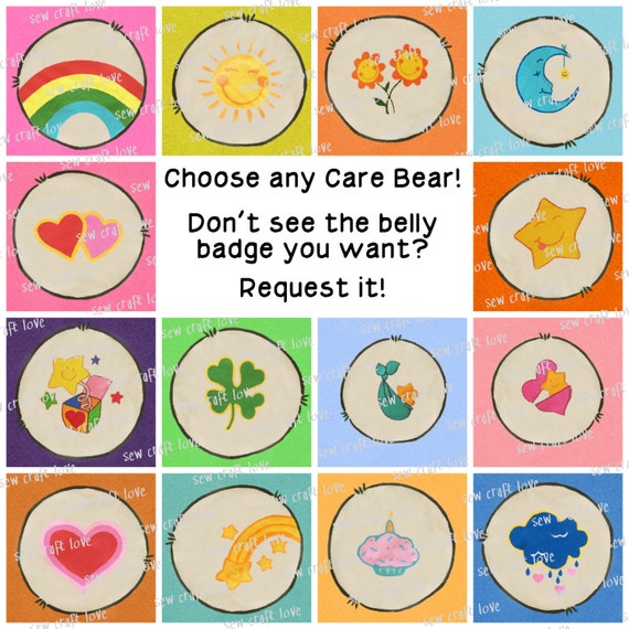 Free Printable Care Bear Belly Badges