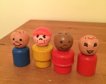 Vintage Fisher Price People Boys Set of 4