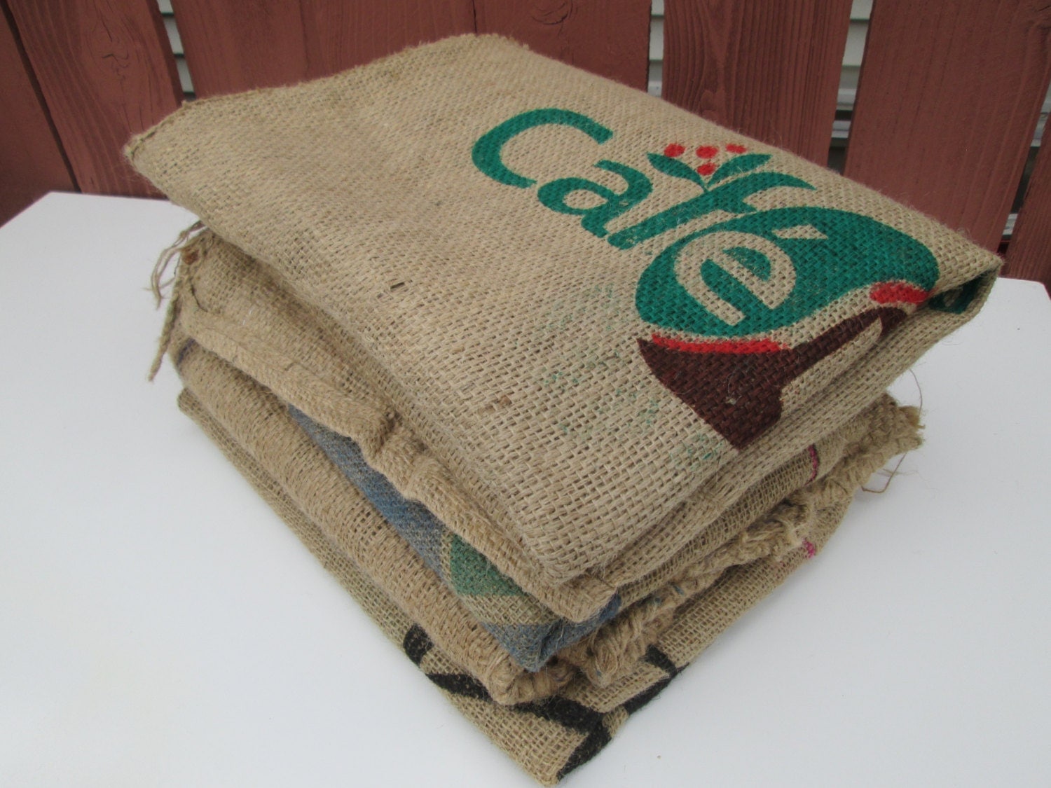 Burlap Coffee Bags 4 Burlap Coffee Sacks Coffee Bags by ...