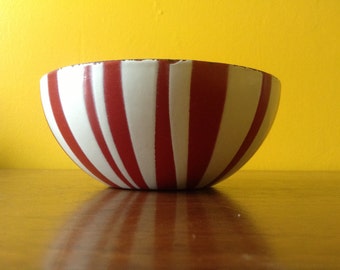 Vintage Red Stripe Catherineholm Catherine Holm Enamelware Bowl