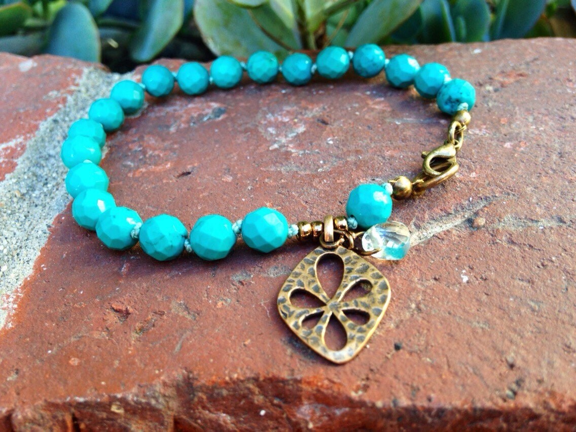 Bright Turquoise & Bronze