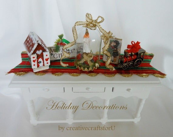 dollhouse christmas decorations table top or mantle dollhouse christmas decorations table top or mantle