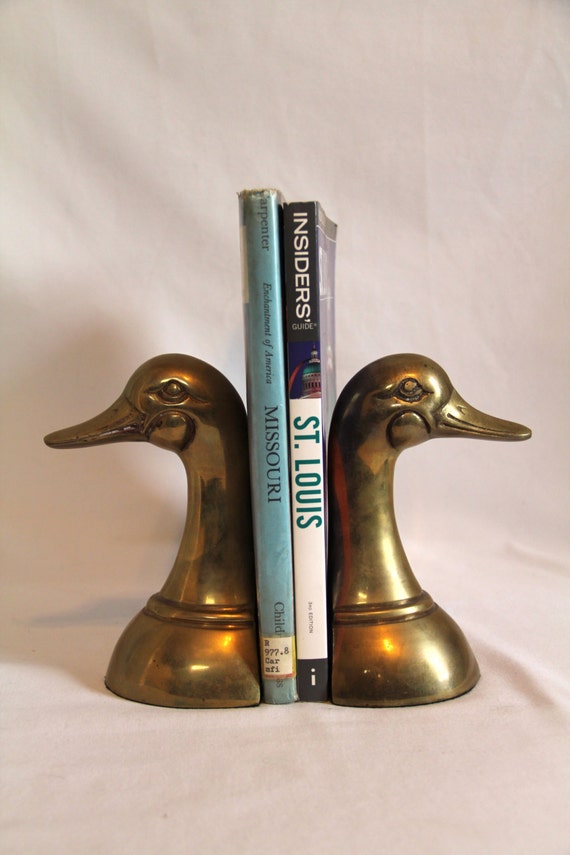 brass duck bookends