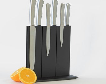 Pre-order Only - Black Magnetic Knife Rack, Knife Holder, Knife Block - FREE WORLDWIDE SHIPPING!