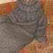 To order !!! 12 kg gigantic monster chunky turtleneck knitting sleeping bag hand knitted 100% merino ore gotland sheep wool