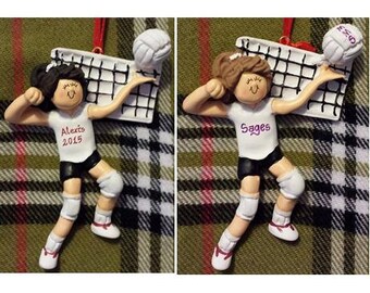 Personalized Volleyball Player - Volleyball Birthday/Team Gifts/Volleyball Ornament/Cake Stand/Magnet - Customize Hair Color & Skin Tone