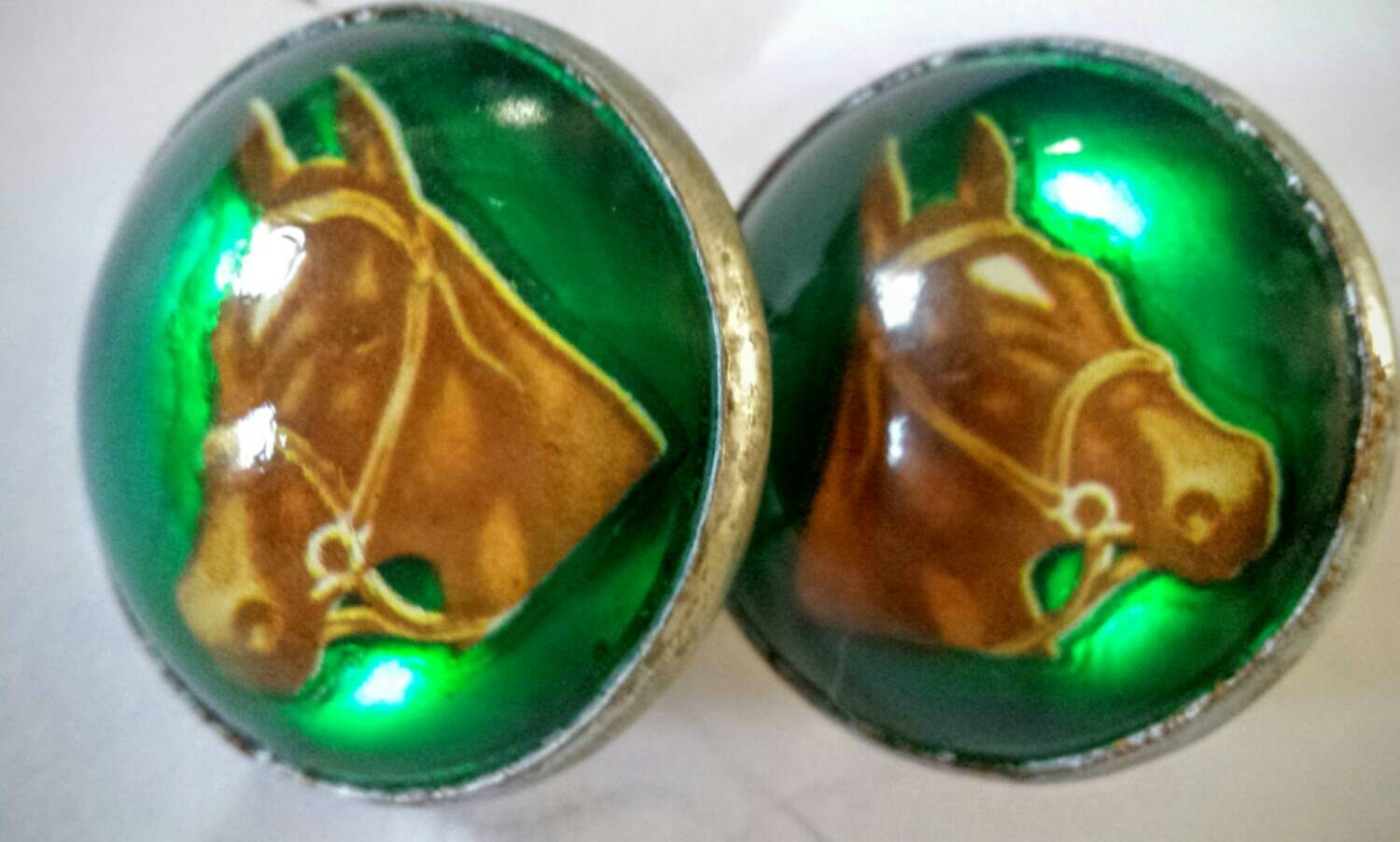 Horse Bridle Rosettes from the 1950s. Bright clear and very