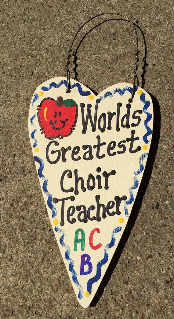 Teacher Gifts Worlds Greatest Choir Teacher Long Heart