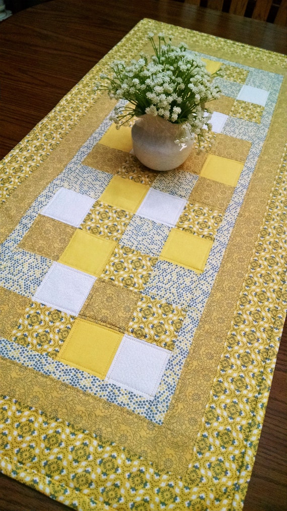 Yellow Table Runner By Jetartlimelake On Etsy 0535