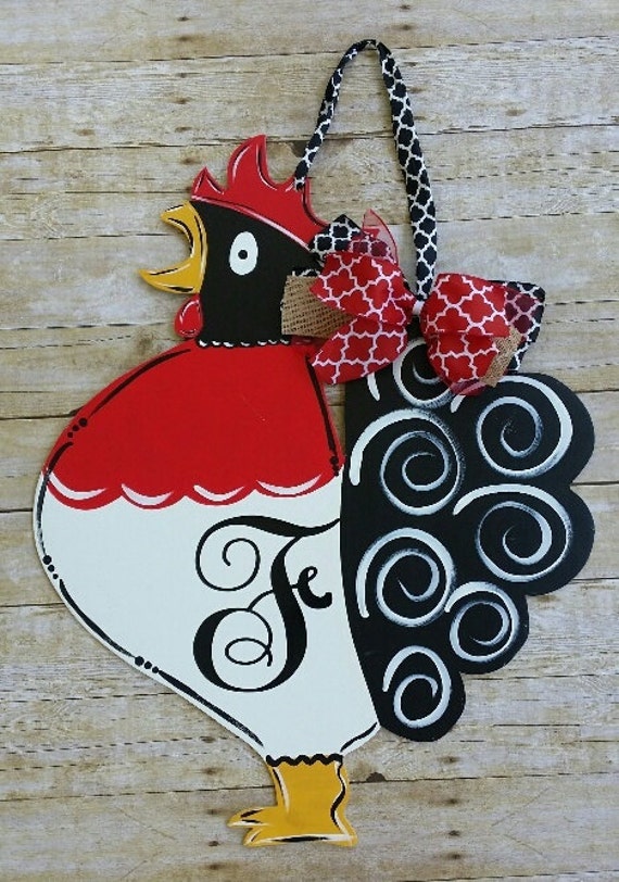 Rooster door hanger door decoration
