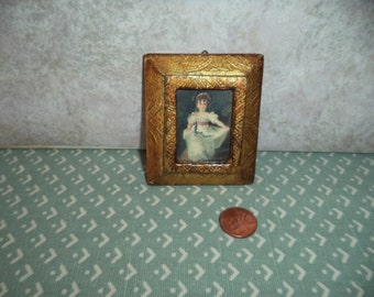 1:12 scale Dollhouse Miniature Vintage Picture of Little Girl