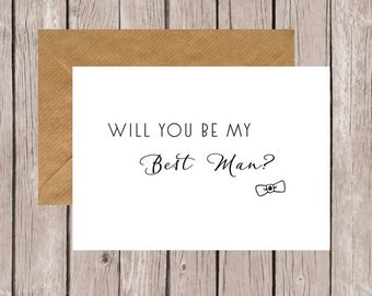 Will You Be My Best Man? Crystal Card
