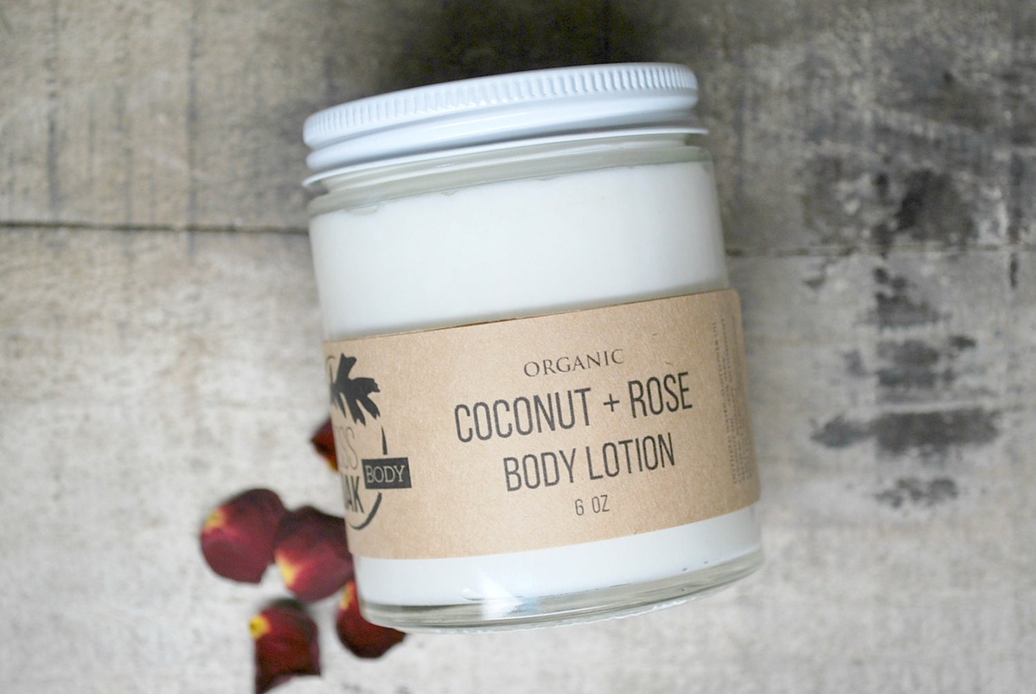 Coconut Rose Organic Body Lotion 7 oz BEST SELLER