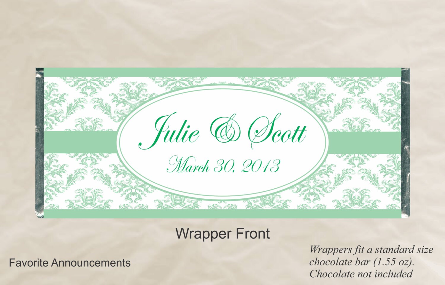Candy Bar Wrapper Wedding Favors Bridal Shower retirement