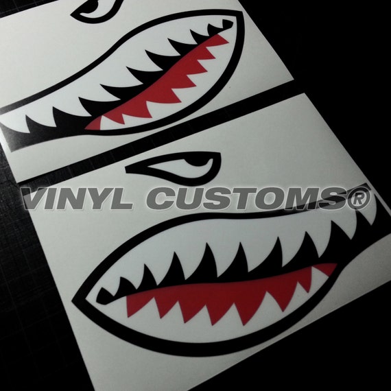 Flying Tigers Vinyl Decal Sticker Shark Teeth Hobby WW2 v2