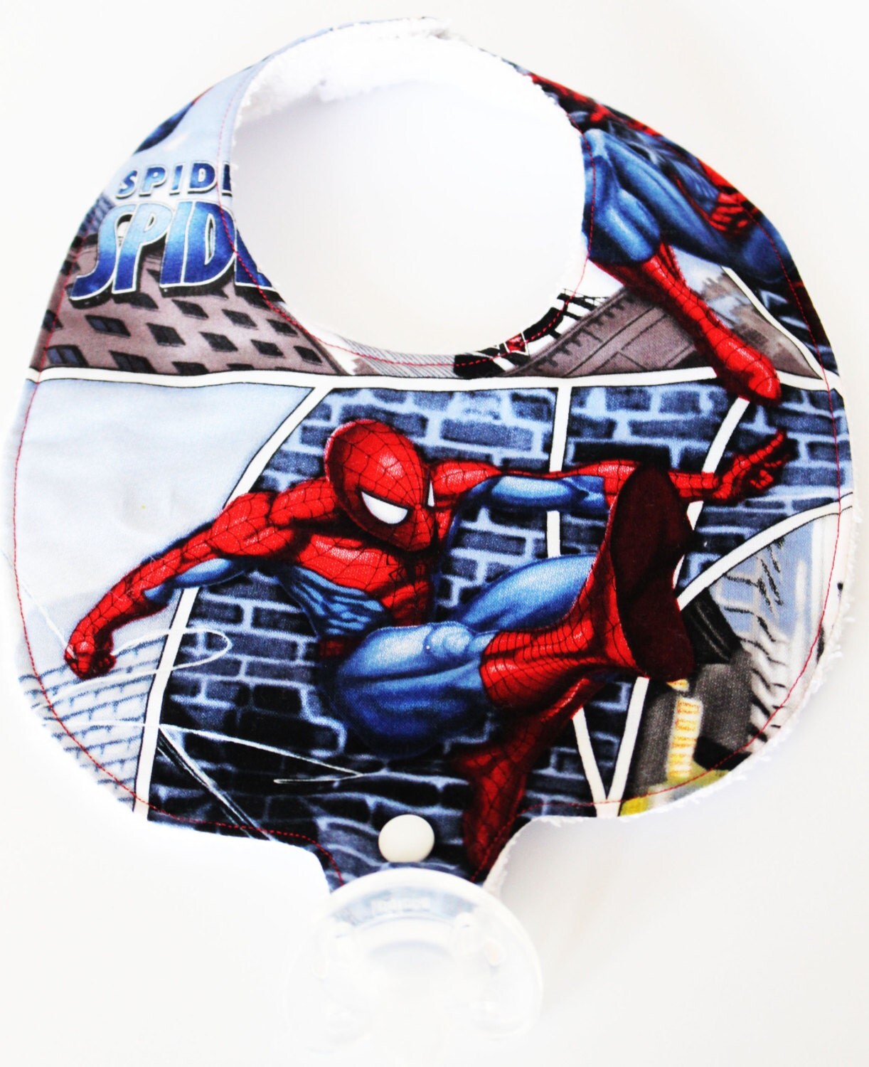 Spider Man Binky Bibs Hero Bibs Pacifier Bibs Baby Boy