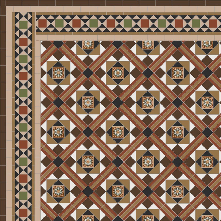 5 DIFFERENT DOLLHOUSE floor tile sheet paper or peel n stick