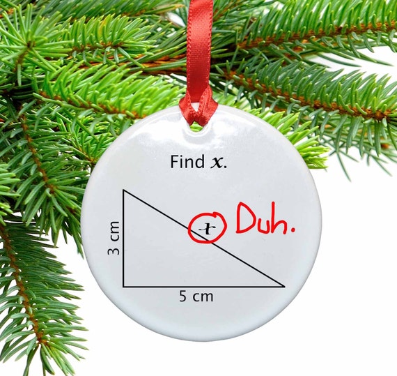 math find x funny ceramic christmas tree ornament math find x funny ceramic christmas tree ornament