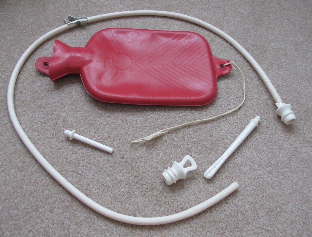 Vintage 1950s to 1960s Home Enema Douche Kit Medical Oddity