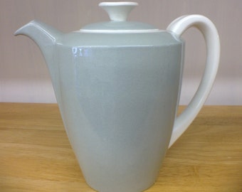 Vintage 1950s Poole Pottery Sage Green Coffee Pot