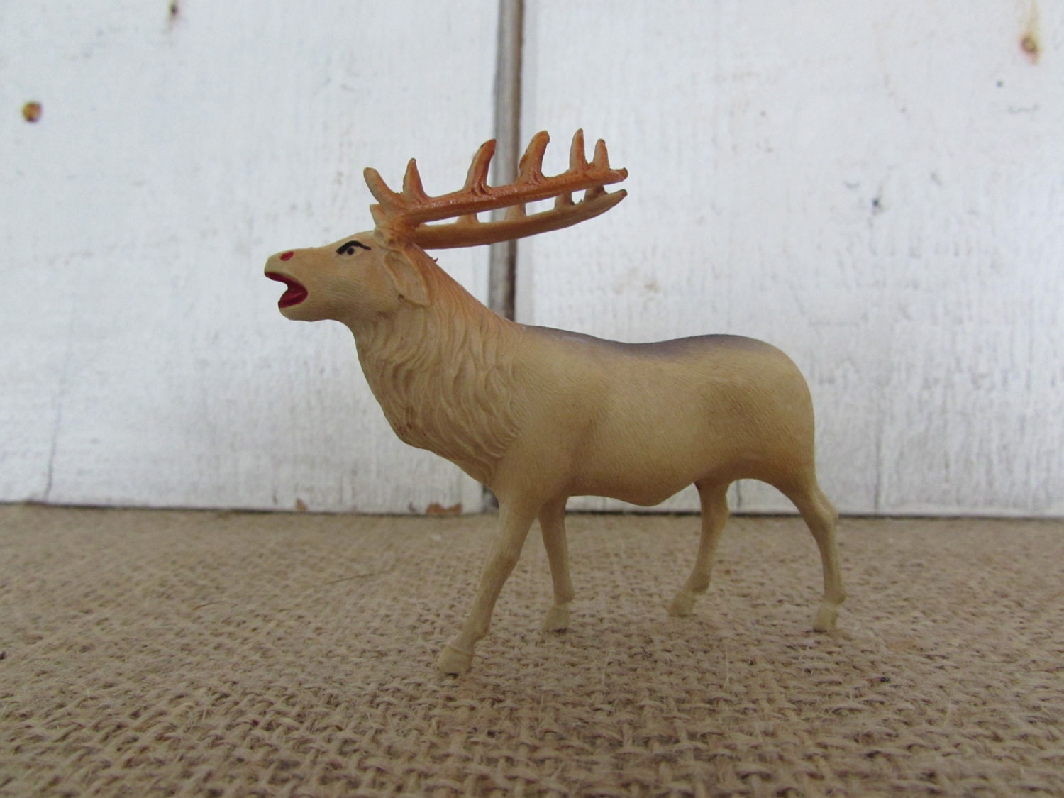 Vintage Hollow Thin Plastic Reindeer Figurine Vintage Toy
