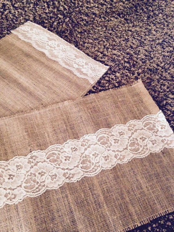 Table Lace runners 18 Ivory  etsy table Burlap Runners