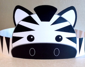Zebra Paper Crown - Printable