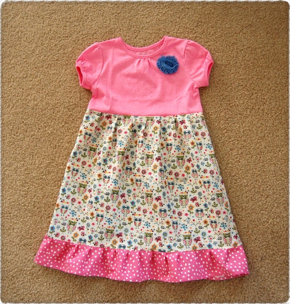 On sale 5t dressOwl dressNeon pink owl dress with by DressAvenue