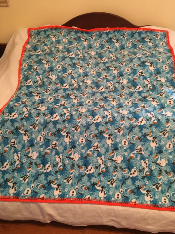 Double Layer Fleece Blanket with Crocheted Edges