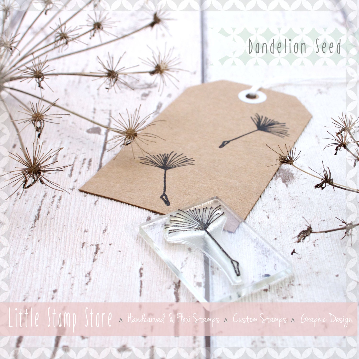 Dandelion Stamp Seed Head Stamp Dandelion Flower Stamp Make a