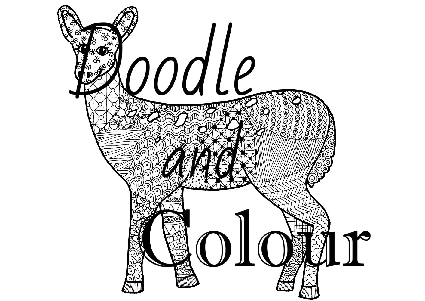 Download Deer Colouring Page for Adults and Teenagers/Older Children
