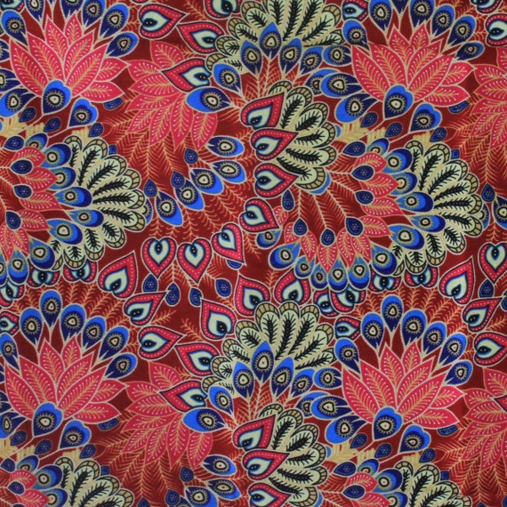 red peacock Thai  traditional print Thai  Batik  batik  sarong