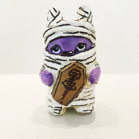 Items similar to Mummy, Halloween Monsters Collection, Figuretes on Etsy