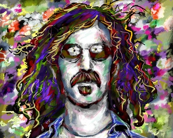 Frank Zappa Art, Original Painting Art Print