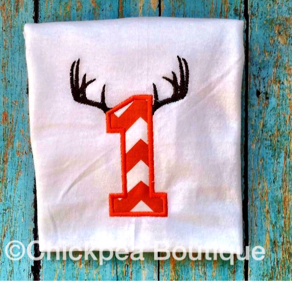 Embroidery Design Number 1 Applique with by ChickpeaEmbroidery