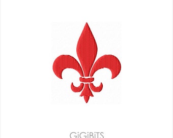 Filled Embroidery Fleur De Lis Embroidery Design INSTANT DOWNLOAD