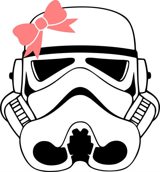 Star Wars Stormtrooper With Bow Vinyl Decal Sticker