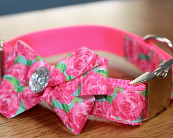 Lilly-Inspired Rose Garden Dog Collar *Bow not included*