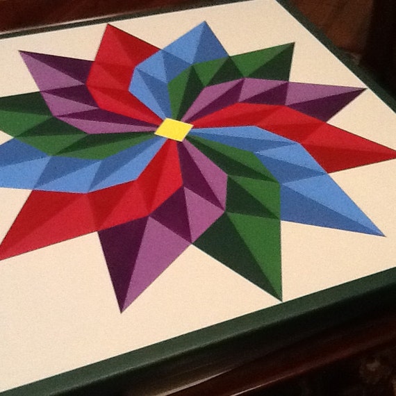 Beautiful 12 Pointed Star Barn Quilt   Il 570xN.839192465 R533 