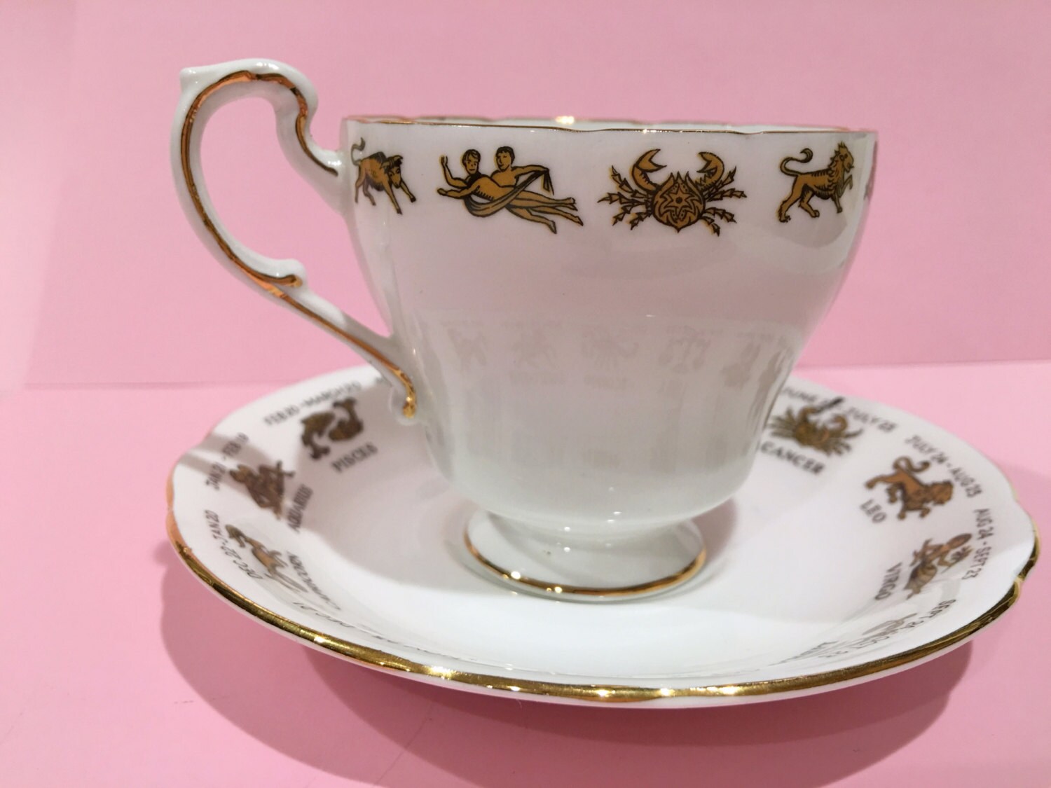 Taurus Zodiac Cup Regal Tea Cup and Saucer Tea Set