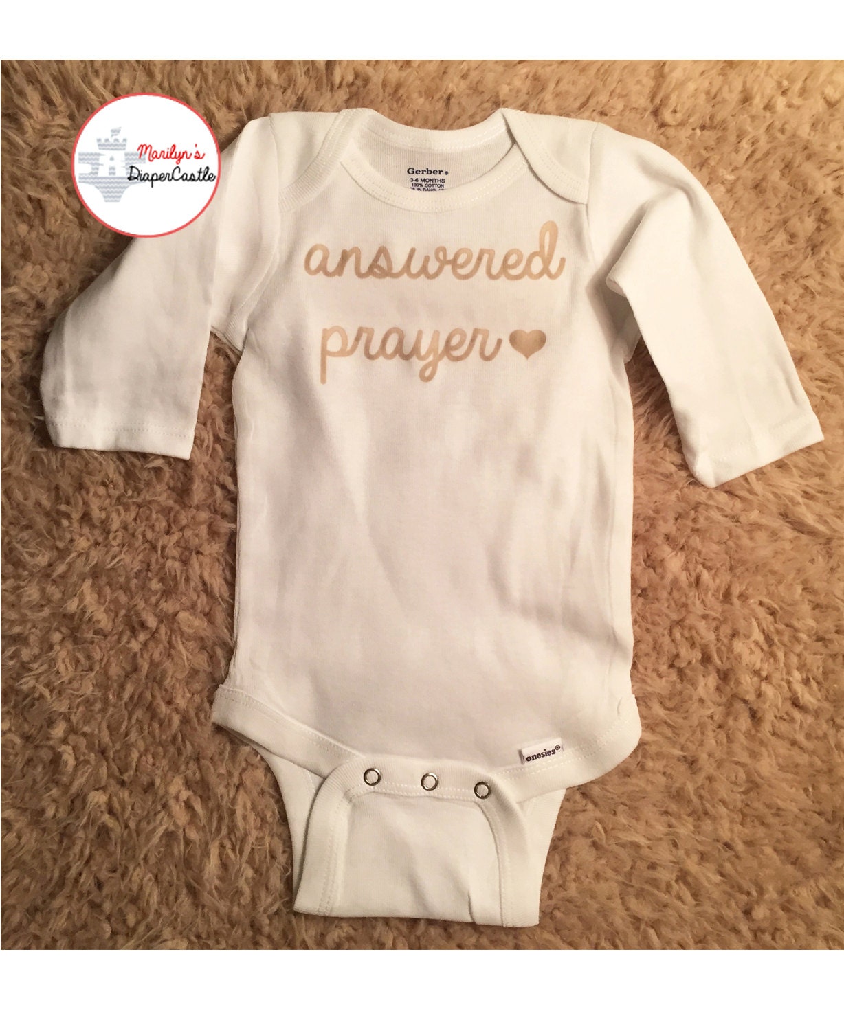 Answered Prayer Baby Onesie Christian Baby Onesie Coming