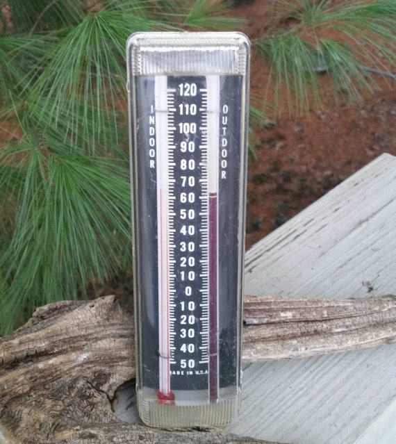 Indoor Outdoor Vintage Thermometer Made in USA