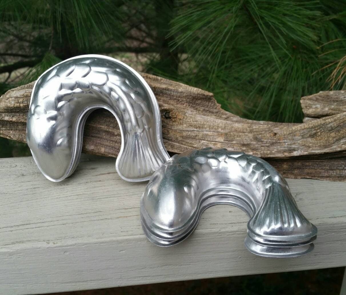 Vintage Aluminum Fish Jello Mold Set of 6
