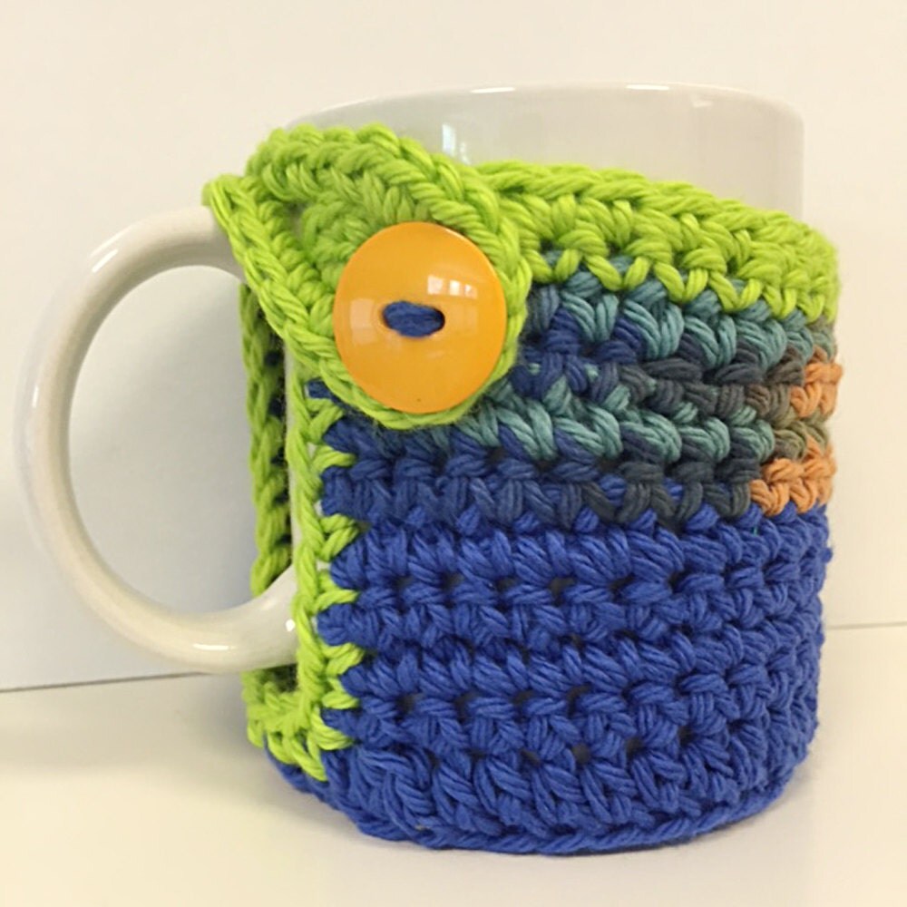 Crochet Mug Cozy Mug Coaster Cozy Mug by HandCrochetbySharon
